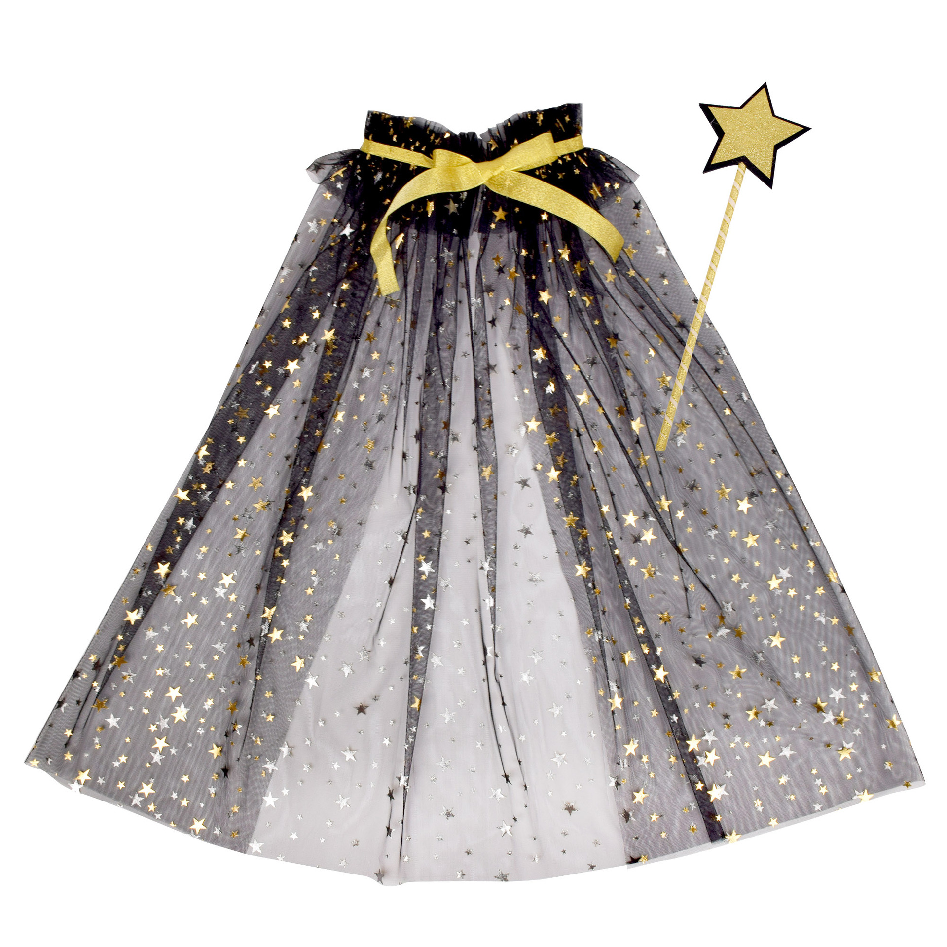 Cross-border Hot-selling Children's Fairy Mesh Cloak Thin Party Performance Cloak Decoration Props Star Wand