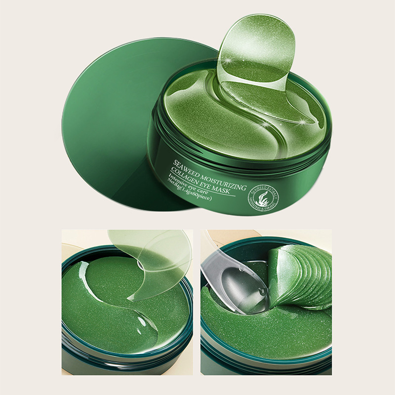 Koec Cross-Border English Version Seaweed Collagen Eye Mask Patch 60Pcs Export Hydrating Moisturizing Snail Eye Patch Fda