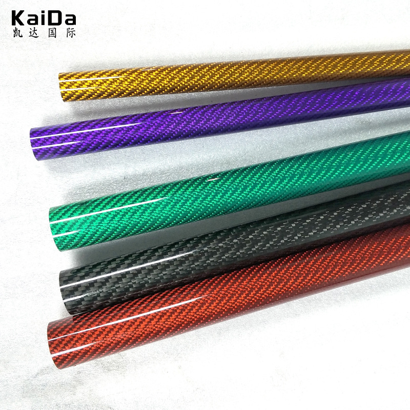 Colorful 3K Carbon Fiber Tubes Twill Plain Weave Glossy Matte Full Carbon Fiber Carbon Tubes Transparent Red Yellow Green Blue Purple