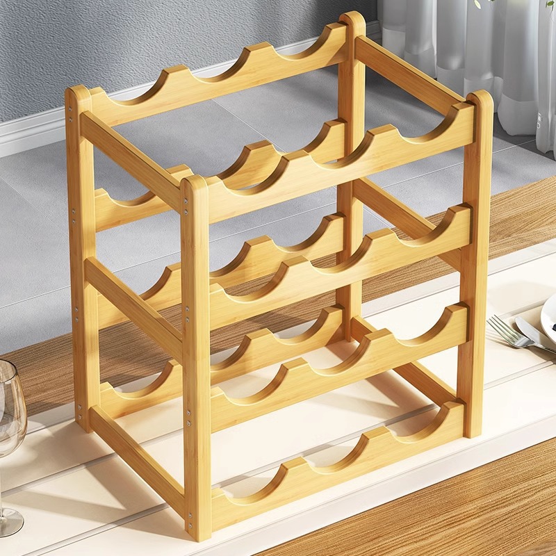 Red Wine Rack, Home Wine Rack, Display Rack, Wine Cabinet Storage Rack, Multi-Bottle Grids for Wine, Simple Desktop