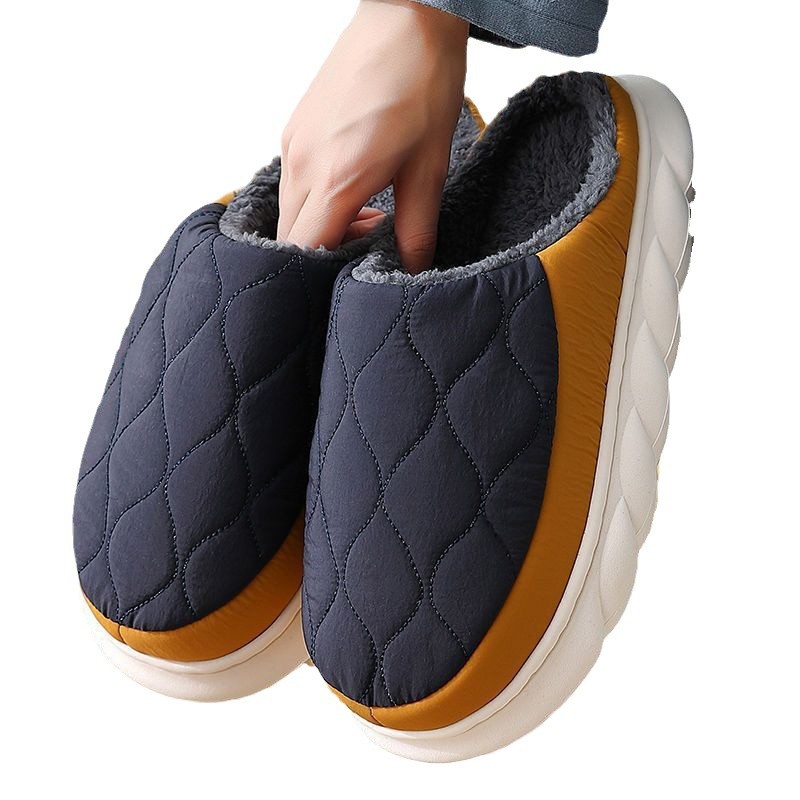 Men's New Winter Cotton Slippers, down Thick-Soled Cotton Shoes, Popular Indoor and Outdoor Cotton Shoes