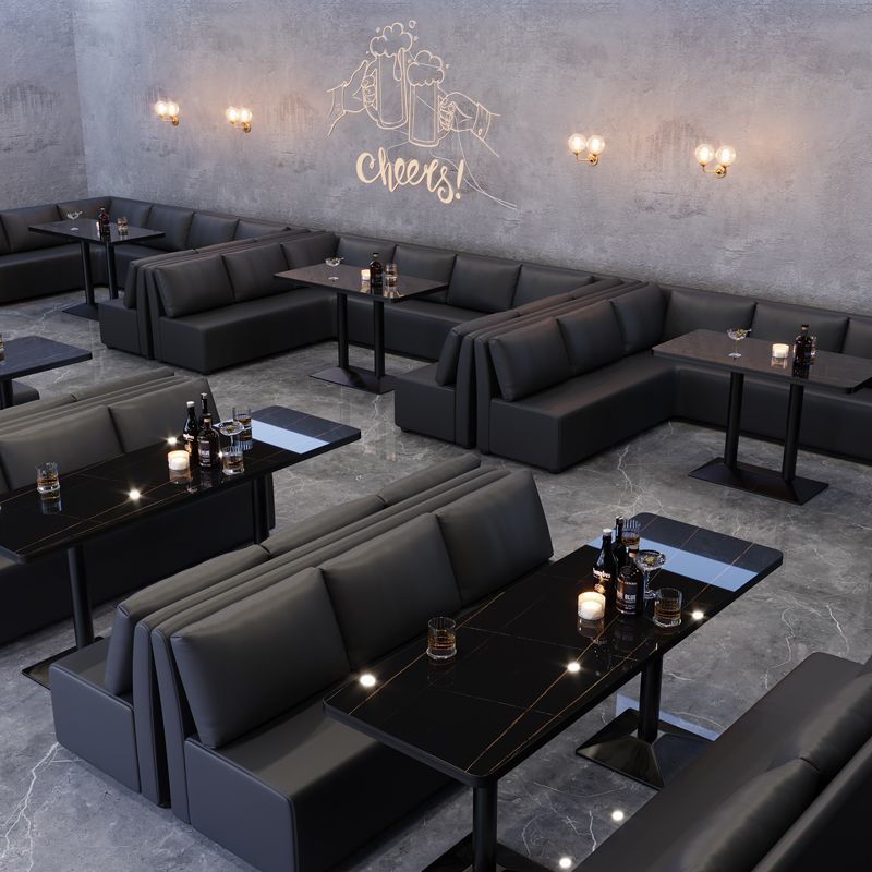 Industrial Style Bar Booth, Bar Sofa, Barbecue Shop, Restaurant Long Table, Cafe Dessert Burger Milk Tea Shop Tables and Chairs