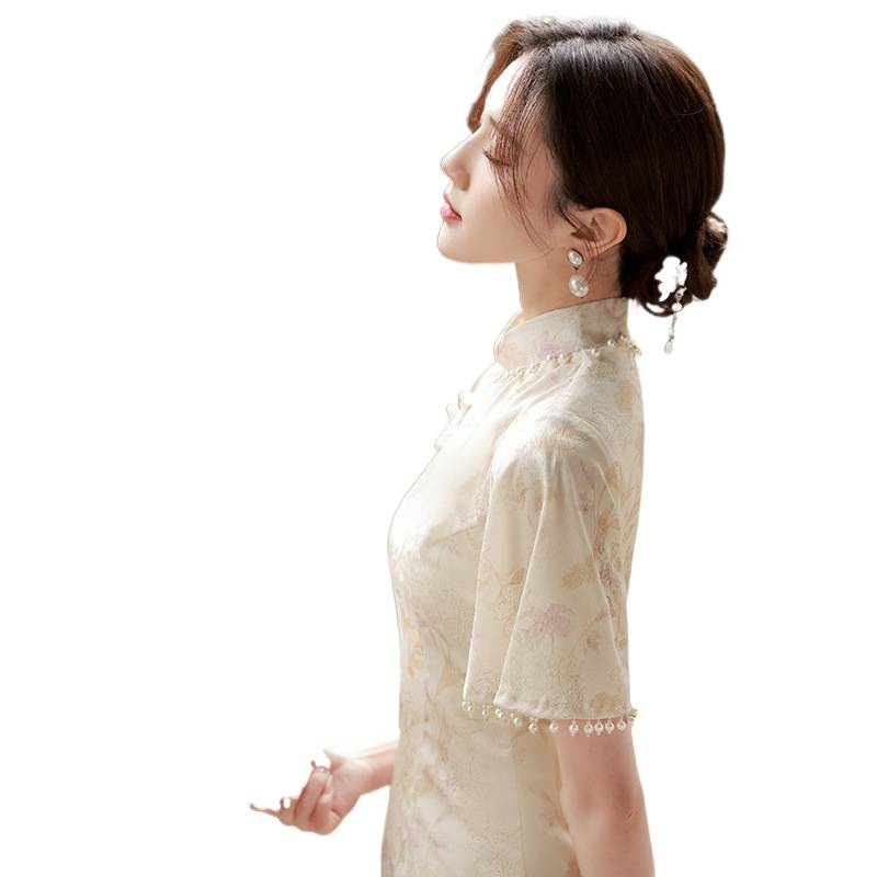 [1.7 Million People Collect] New Chinese Style Cheongsam New Style 2025 Improved Girl Summer Feeling Young and Long