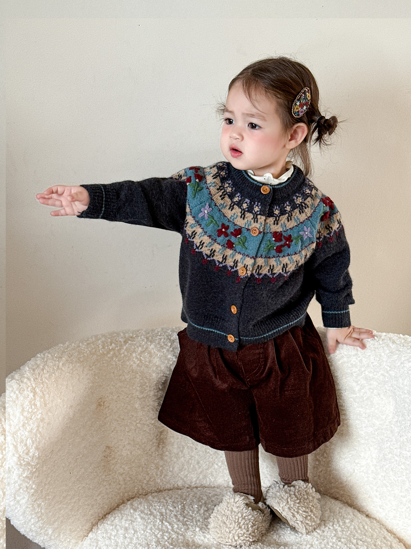 Children's Clothing for Girls, Sweater Jacket for Autumn 2025, Stylish and Super Cute, Knitted Cardigan for Kids, Baby Girl Clothes