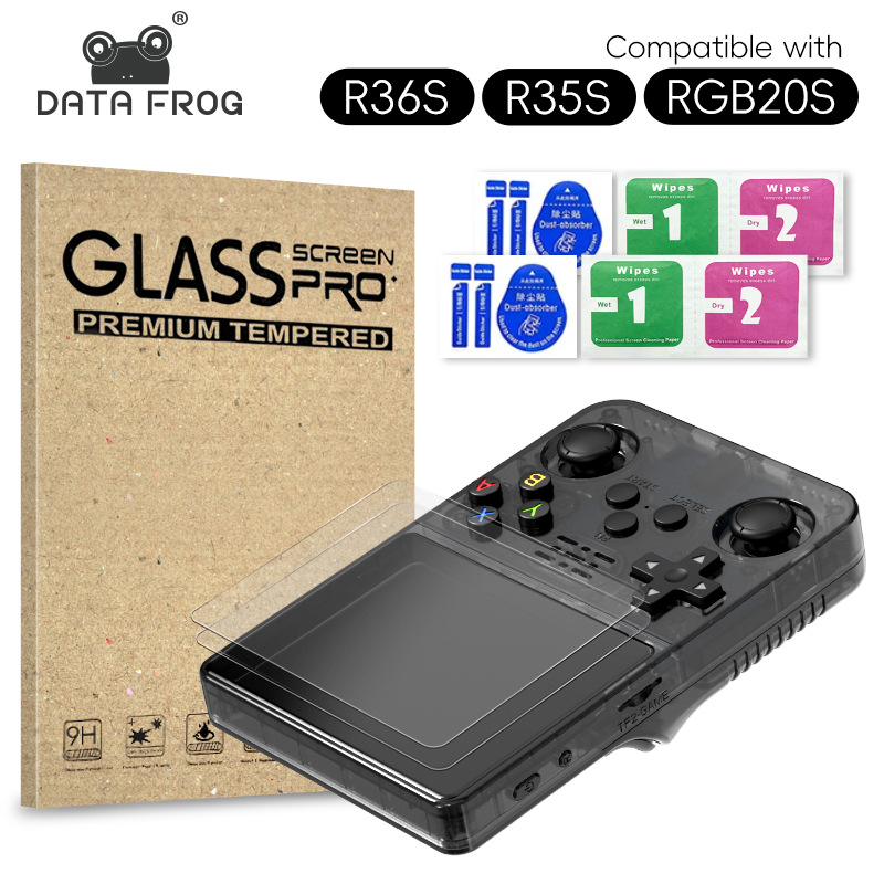 R36S game console protective film handheld game console tempered film 3.5 inch screen HD film dust-proof scratch-resistant