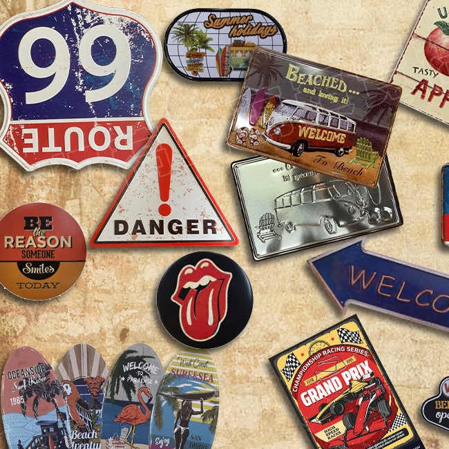 Оптовая продажа металлической декоративной картины для бара, кафе, подвесная жестяная картина