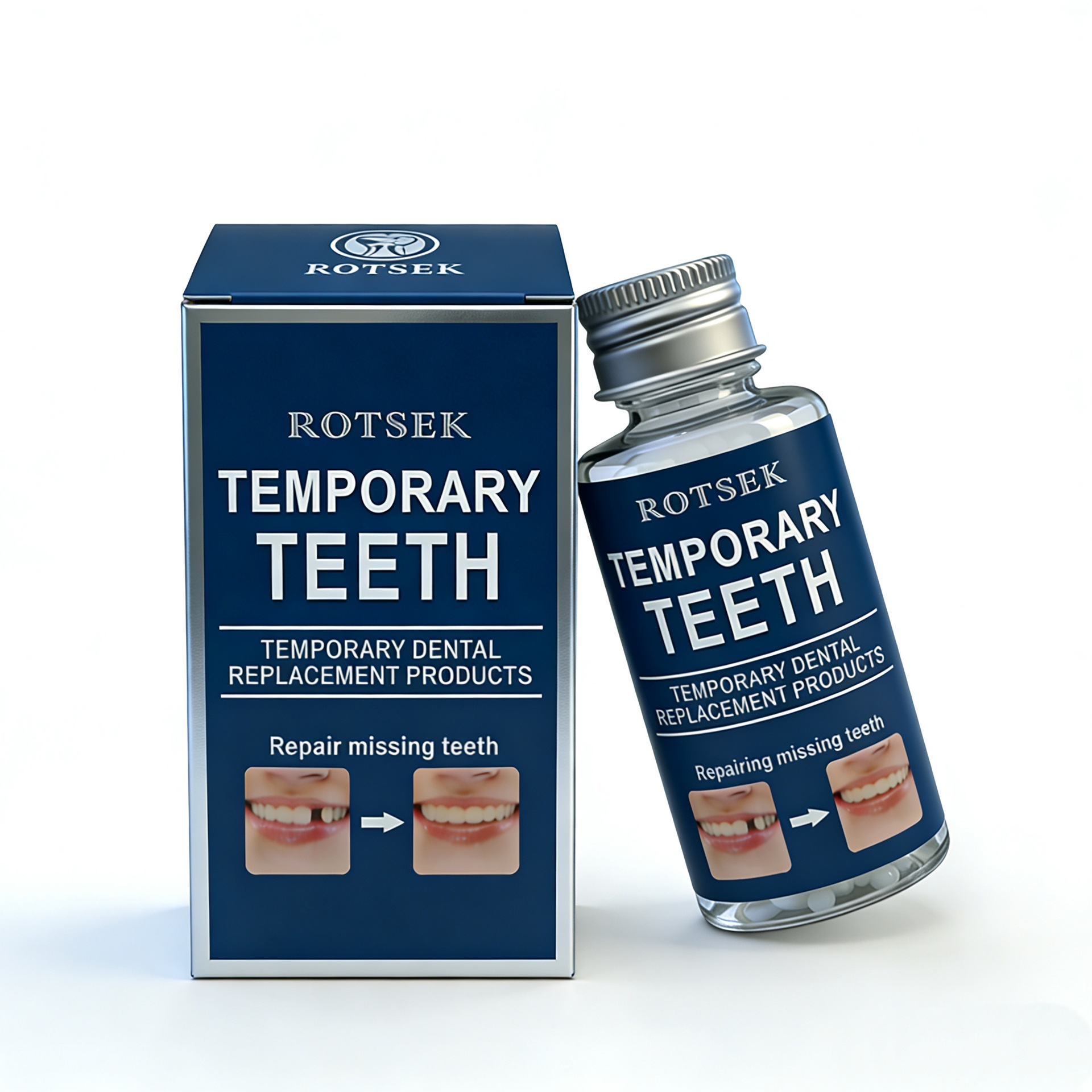 Cross-Border Moldable Plastic Dentures 30g Temporary Tooth Repair Adhesive Hot Search Terms Moldable Plastic Dentures