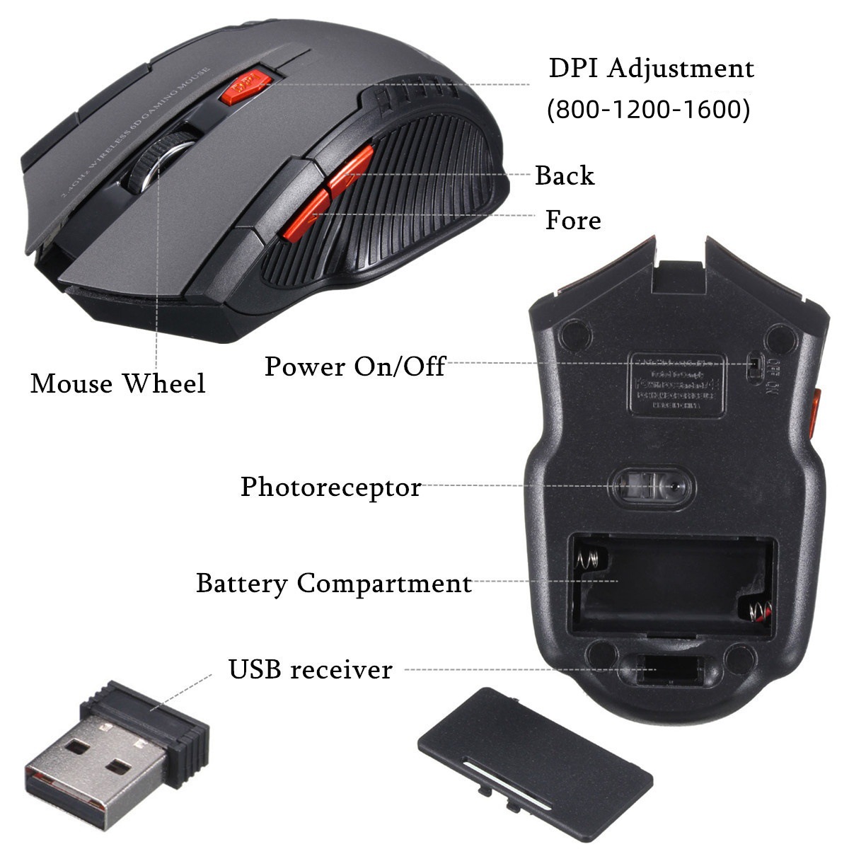 Spot Supply of 113 New Gaming Wireless Mouse 2.4g Wireless Mouse Optical Mouse Dropshipping