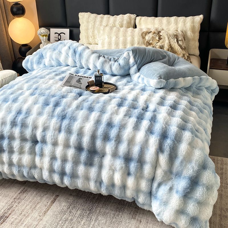 2025 New Milk Velvet Quilt Core Winter Thickeneded Warm Rabbit Plush Coral Velvet Spring & Fall Bedding Winter Quilt