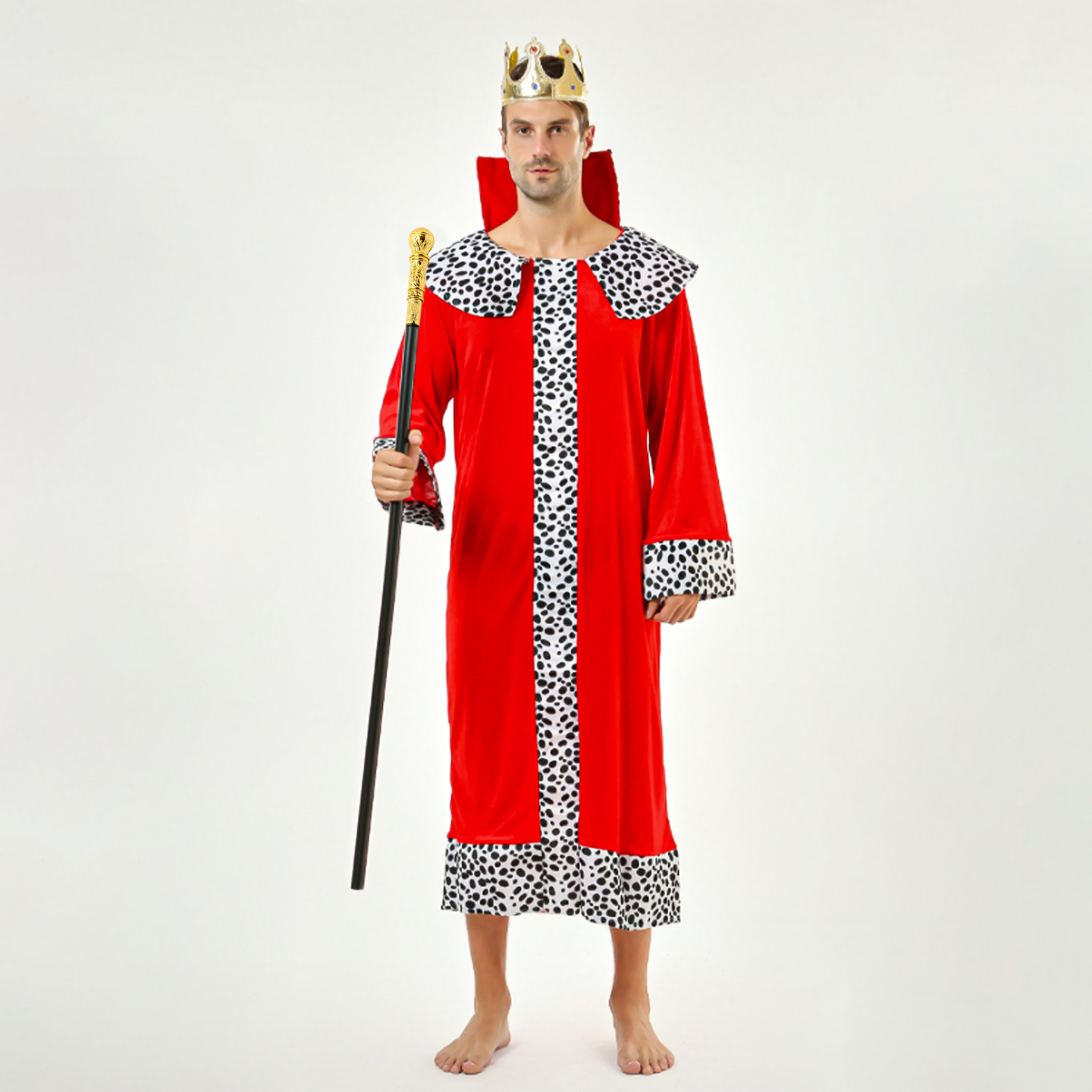 Костюм короля в европейском классическом стиле, плащ красного цвета для мужчин и женщин в средневековом стиле
