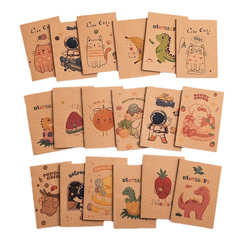 Brown Packing Paper Retro 64K Small Notebook Mini Portable Notepad Blank Page Creative Note Pad Small Gift Reward