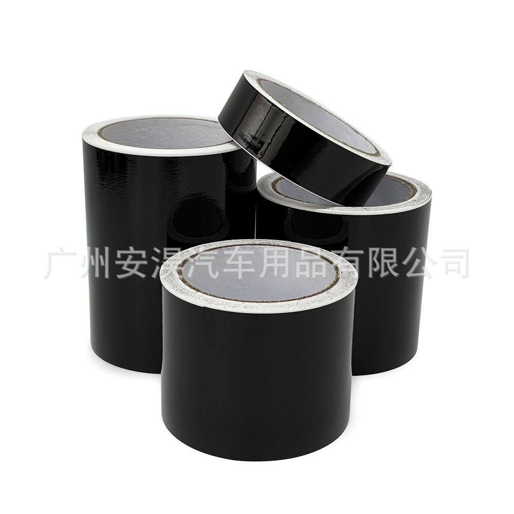 Cross-Border Hot-Selling 5*900cm Glossy Matte Black Car Color-Changing Film 3D Carbon Fiber Transparent Rhino Skin Car Body Sticker