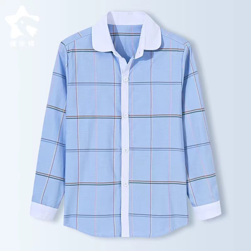 Cvc60 Cotton Oxford Textile Casual Men's and Women's Short-Sleeved Shirt Fabric School Uniform Plaid Shirt Fabric