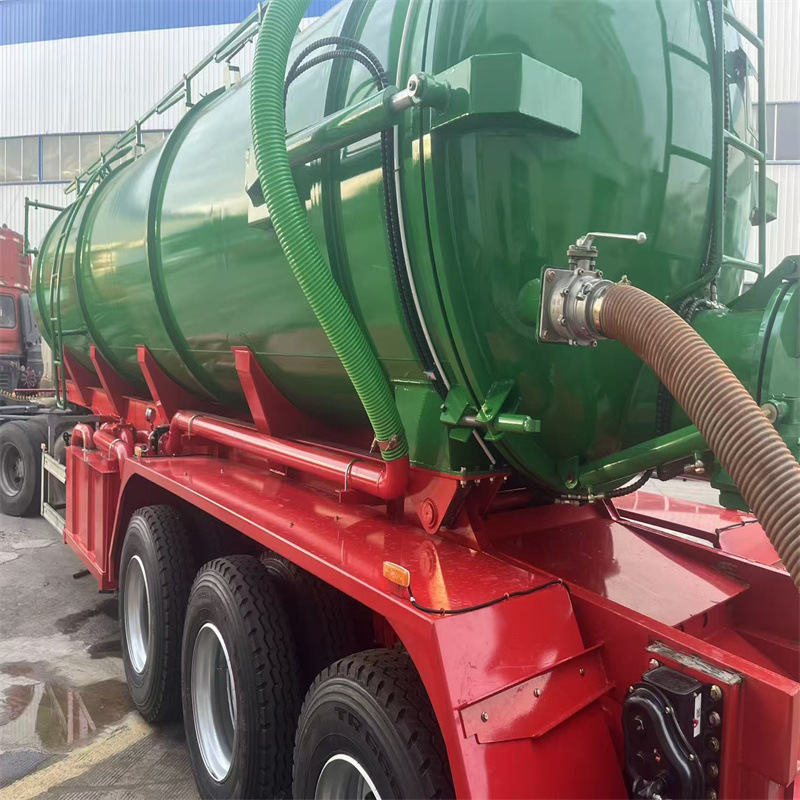 Export 30 Cubic Meters Semi-Trailer Suction Truck, Sewage Suction Truck, General Liquid Transport Truck, Special Vehicle for Transporting Sewage and Wastewater