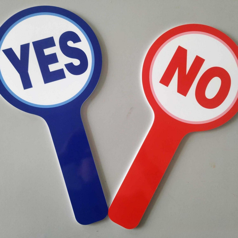 Auction Hand-Held Digital Number Card for Right and Wrong Judges Scoring Number Erasable Abyes No Laughing Crying Face Thumbs up Card