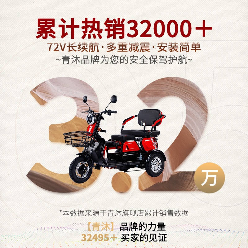 New Electric Tricycle for Home Use, Small Electric Vehicle for Picking up and Dropping Off Children, Women's Electric Tricycle, Electric Tricycle for the Elderly, Mobility Scooter