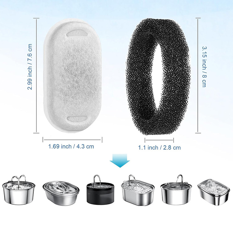 Amazon Explosions Stainless Steel Pet Water Dispenser PETLIBRO Filter Element Cat Fountain Replacement Filter Cotton