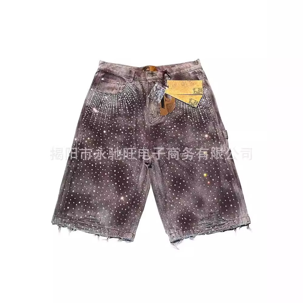 Модные джинсовые шорты для мужчин и женщин 2024 года, новые летние рваные шорты с необработанным краем, винтажный стиль