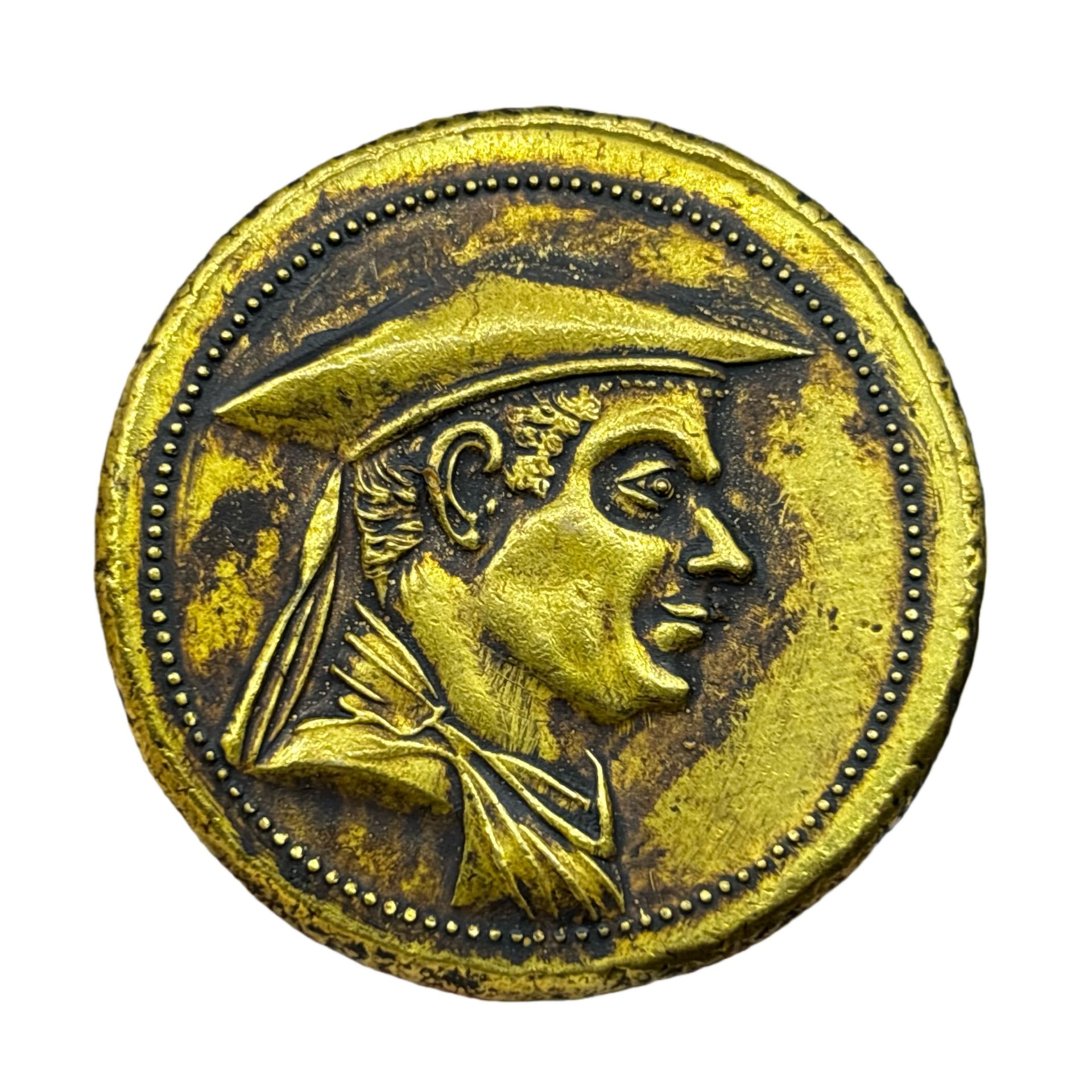 Антикварные изделия, древнеримские монеты, позолоченные золотые монеты, коллекционные украшения