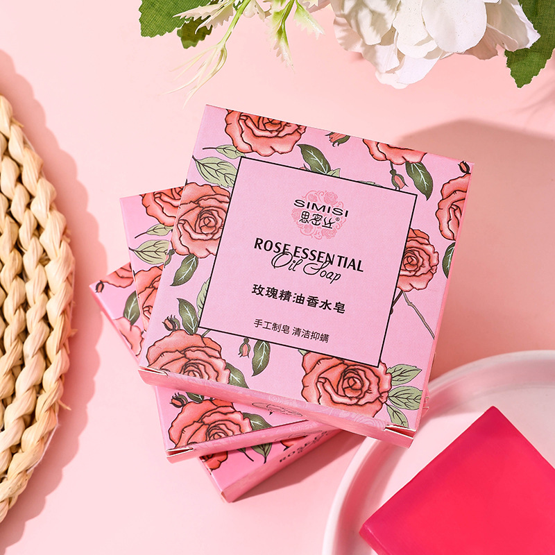 [Simi Silk] Мыло с эфирным маслом розы Ручное мыло Очищающее и увлажняющее 80Г 100Г