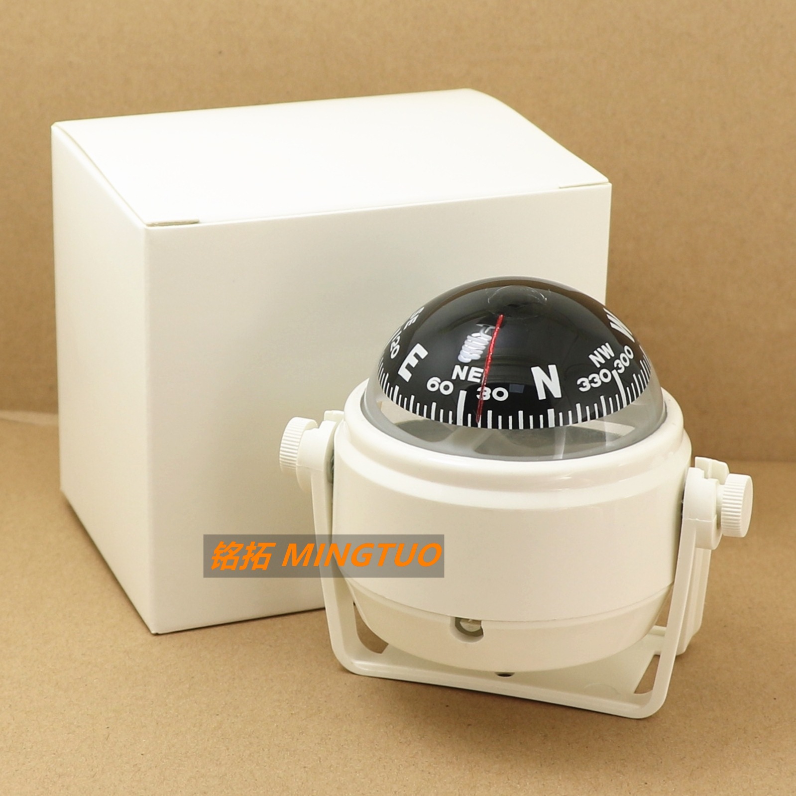 Source factory white LC550 car marine compass ball with magnetic declination adjustment compass ball compass