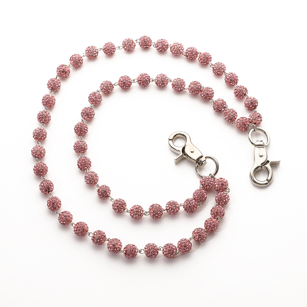 European and American high-grade girls pants chain clay diamond ball fashion niche waist chain handmade body chain wholesale