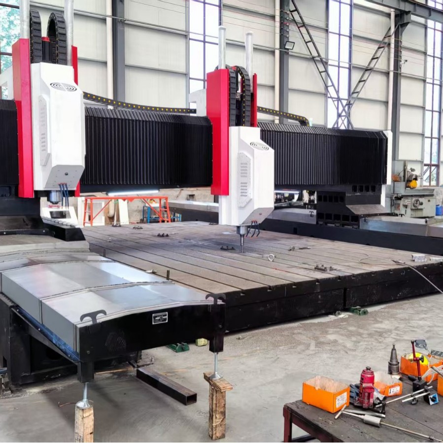 Heavy-Duty Cnc Gantry Drilling and Milling Machine with High Stability and Reliability, 4* 4m Pipe Plate Valve Slewing Bearing Processing Drilling