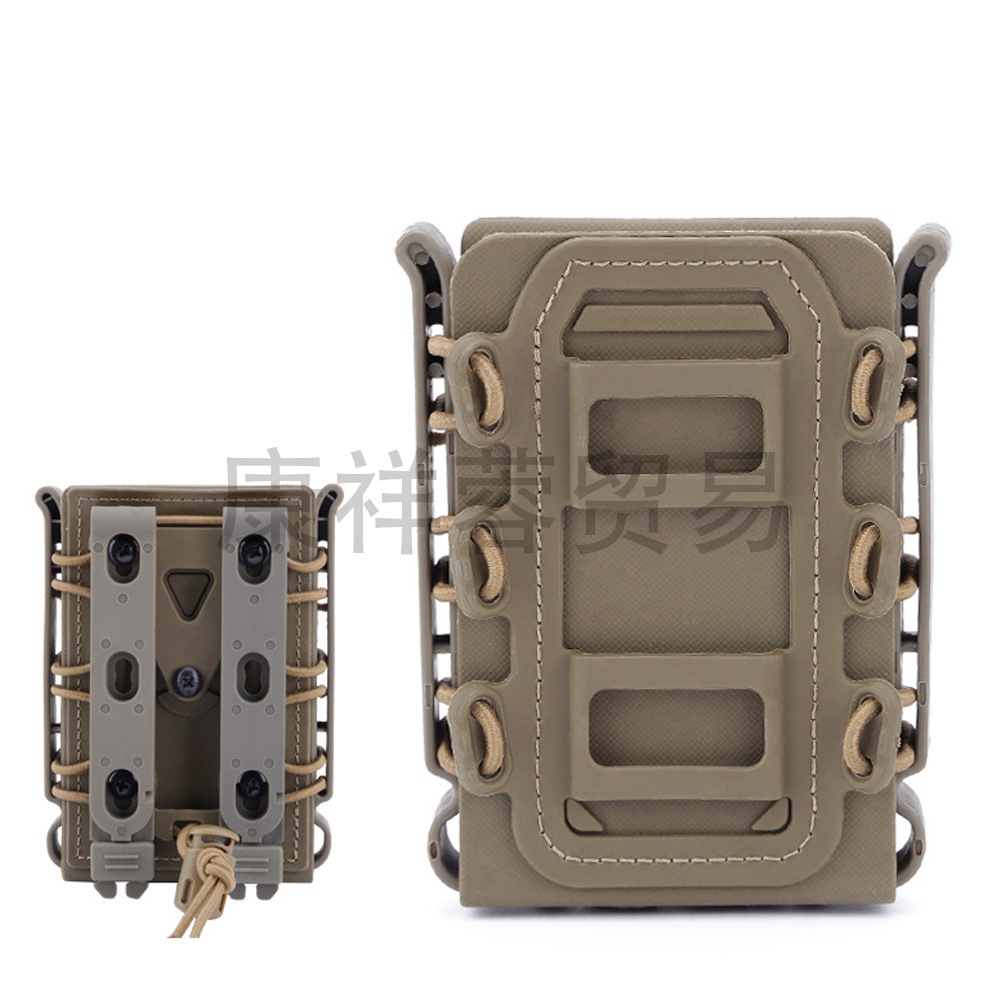 Scorpion-Style Soft Shell Wearable Belt Accessory Pouch Magazine Pouch Waist Bag 5.56 or 7.62 with Molle Buckle Single Magazine Pouch