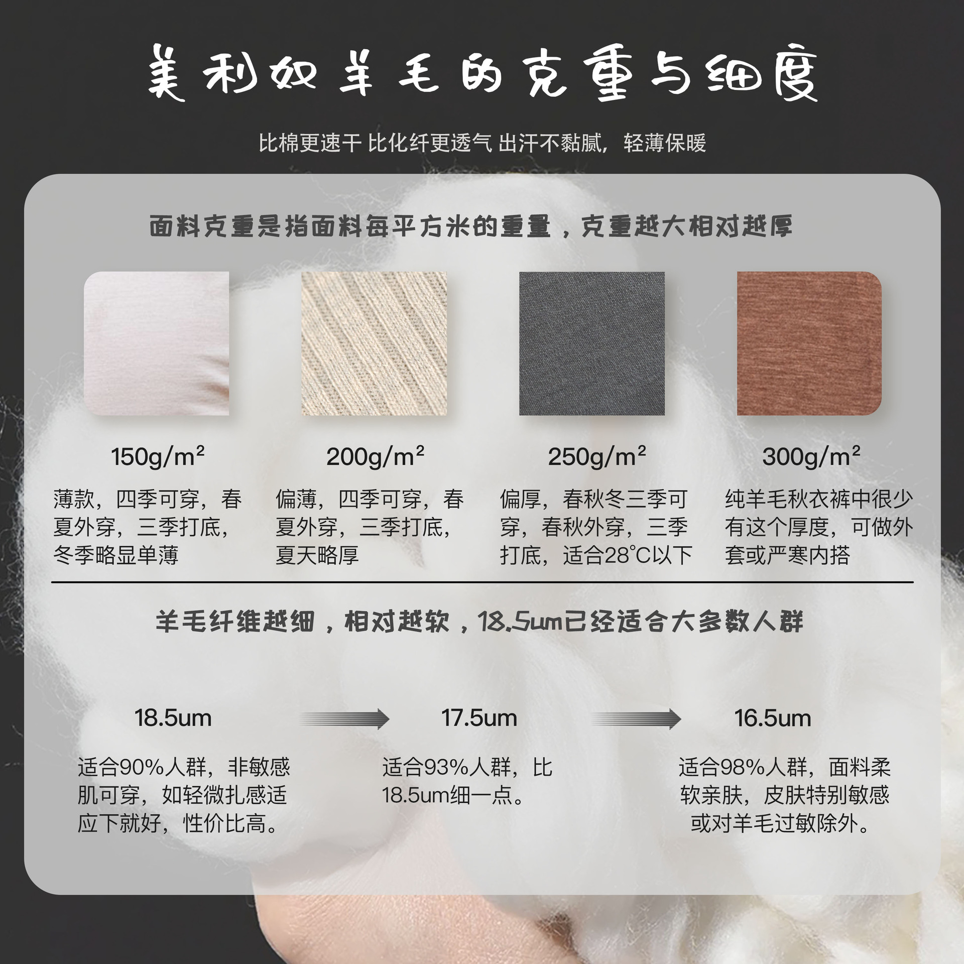 100% Merino Wool Family Sports Quick-Drying Vest Ultra-Fine Wool Boys and Girls Sweat-Wicking and Quick-Drying Four-Season Style