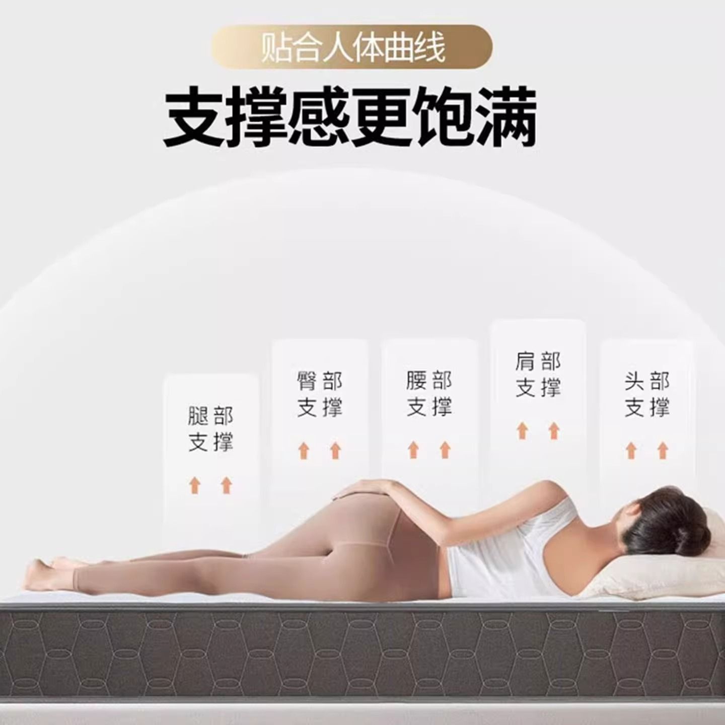 Atour Hotel Mattress with Memory Foam, Zero-Pressure, Silent, Independent Pocket Springs, Soft and Hard Double-Sided, Simmons Thickened