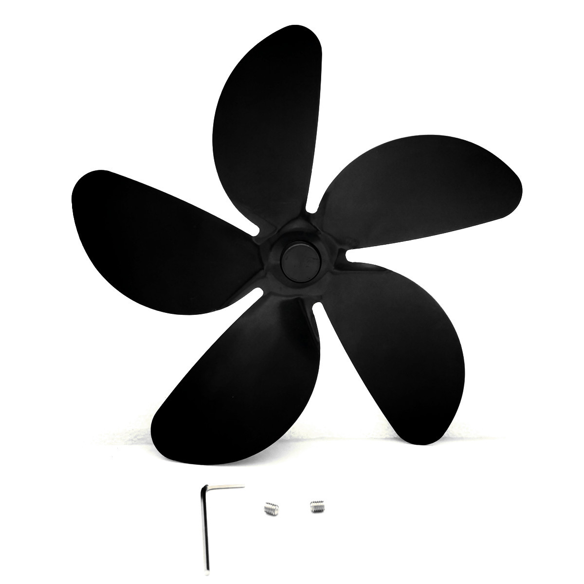 2021fireplace fan new fireplace fan accessories aluminum alloy fan black five-leaf 5-leaf blade