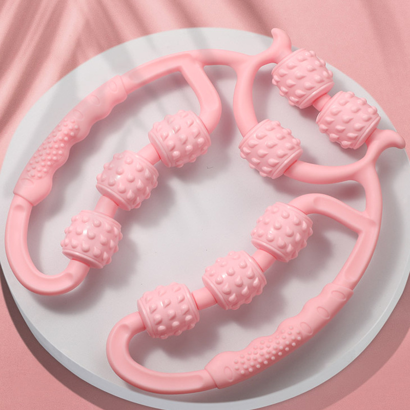 Nine-wheel ring leg clamp thigh muscle relaxer leg stretch massager leg beauty yoga ring roller clamp