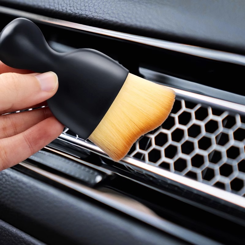 Car Interior Dust Sweeping Soft Bristle Brush Car Washing Tool Keyboard Gap Car Dust Removal Brush Air Outlet Cleaning Brush