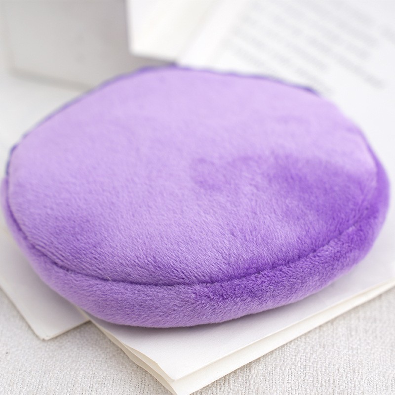 Fruit color plush round coin purse keychain cute wallet ladies ID card bag simple coin bag wholesale