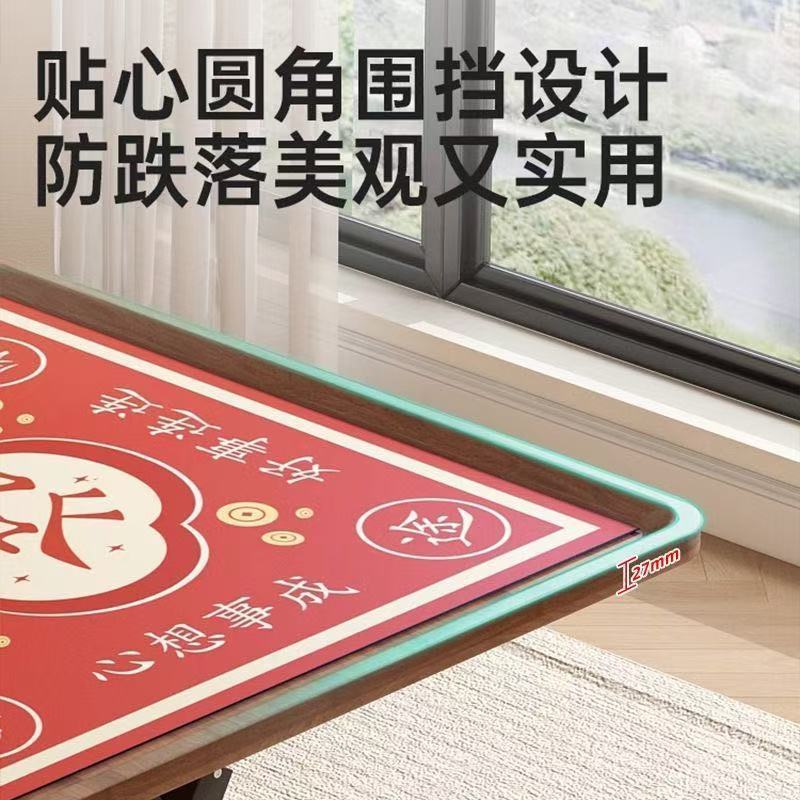 Foldable Simple Dormitory Chess and Card Table Square Outdoor Mahjong Table Dining Table Dual-Purpose Table for Home Hand-Rubbed Mahjong Table