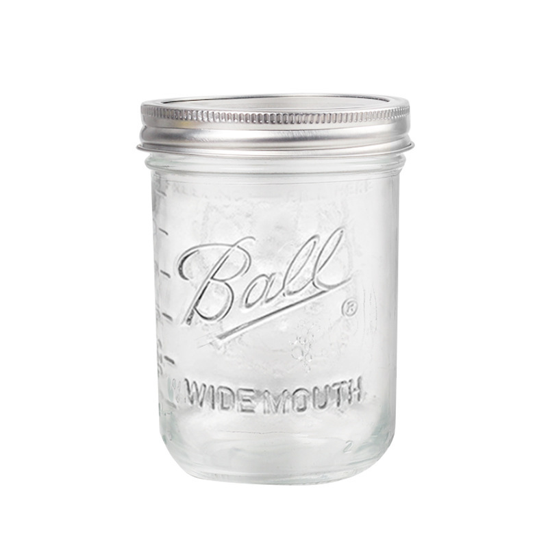 Split Lid Glass Mason Jar Tobacco Jar Transparent Mason Jar Sealed Storage Jar Grain Moisturizing Jar 480ml