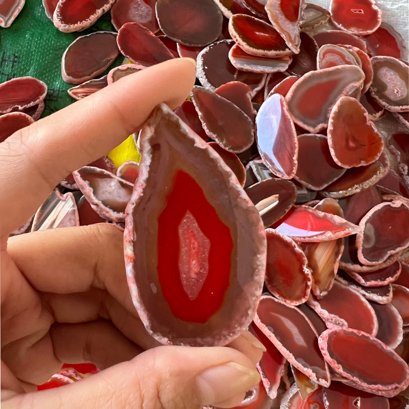 Agate Slices, Agate Wind Chimes, Natural Stone Raw Stone Slices, Jewelry Accessories, Landscape Slices, Foreign Trade Popular Cross-Border Jewelry