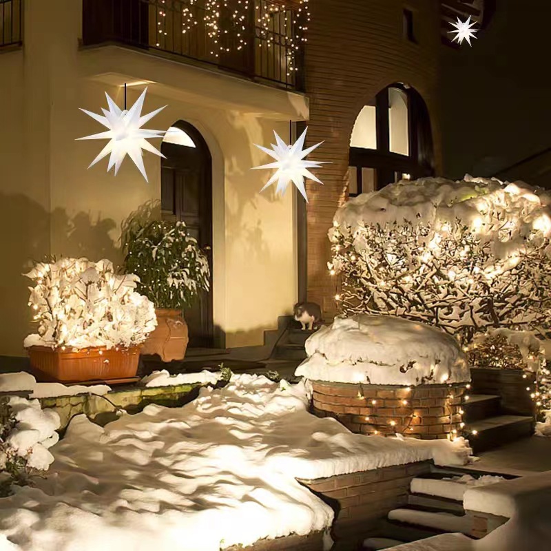 Cross-border Explosion LED Explosion Star Five-pointed Star Children Christmas Accessories Decoration