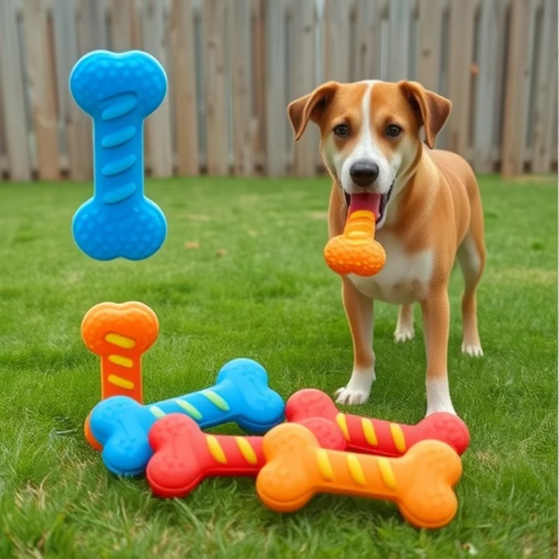 Cross-border dog molars sound interactive training toy bone bite-resistant pet boredom relief artifact pet supplies wholesale