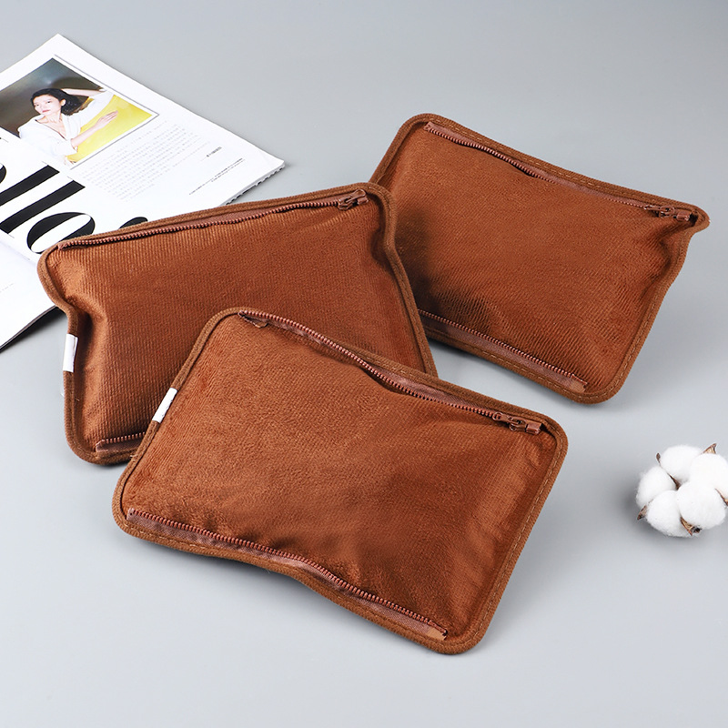 Non-National Standard In-Stock Cross-Border Zipper Bottom Bag Rechargeable Hot Water Bottle Detachable No. 3 Zipper Hand Warmer Eu Standard
