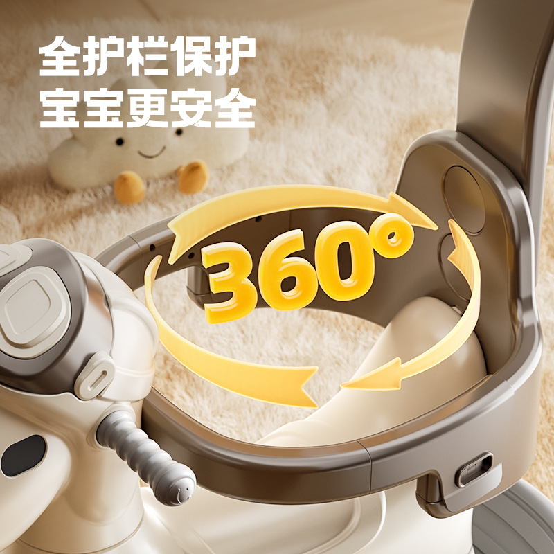 New Children's Toy Pilot Trampoline Horse Rocking Trojan Sneaker Trampoline Trolley Rocker Three-in-One