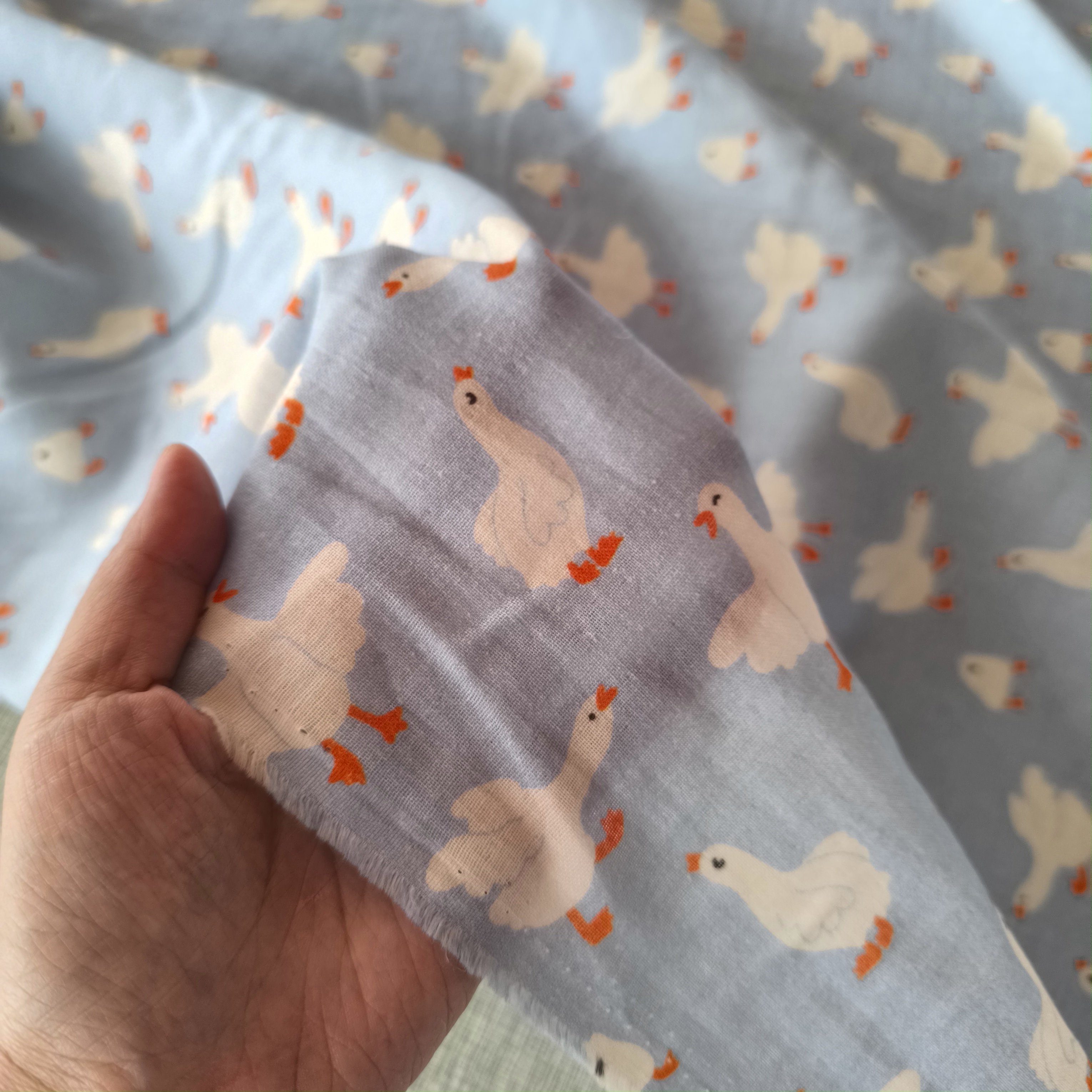 Class a Cotton Double-Layer Yarn Big Goose Fabric DIY Baby Clothes Children's Clothing Women's Dress Pajamas Home Clothes Fabric Summer