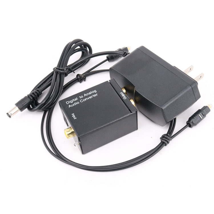 Digital to Analog Audio Converter Digital Coaxial/Optical Fiber to Analog Box
