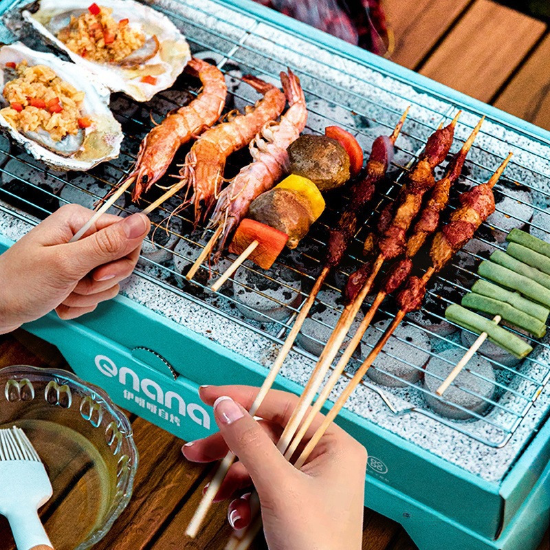 Одноразовый гриль для барбекю на открытом воздухе, пикник, бездымный угольный гриль для дома, гриль для кемпинга, угольный гриль для внутреннего использования