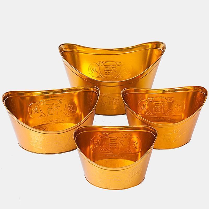 Cornucopia brazier paper burning silver ingot paper basin household silver ingot paper basin iron ingot paper basin household temple use