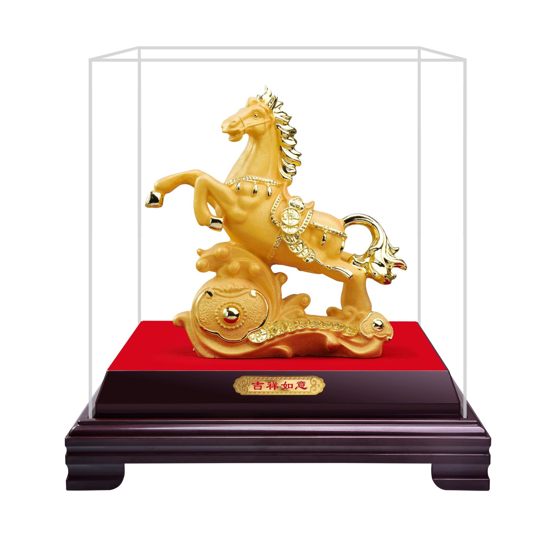 Velvet Sand Gold Horse Year Ornaments, Immediate Success, Store Relocation, Insurance Company 4S Store Event Gifts, Home Decorations