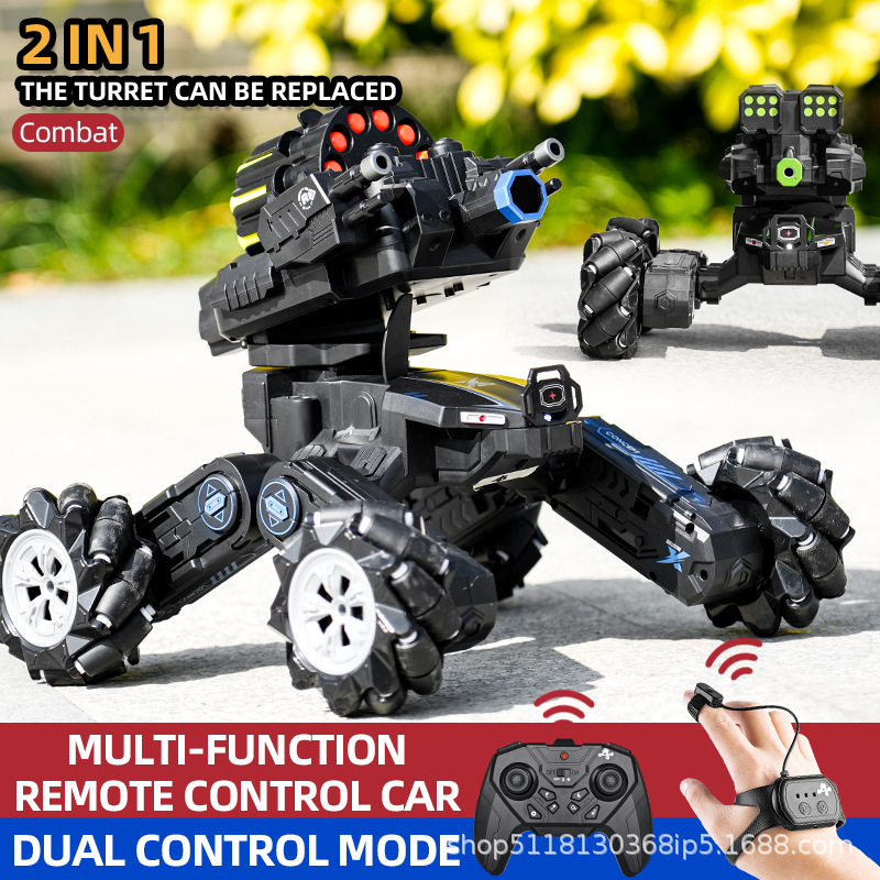 2.4g Gesture Remote Control Battle Side Spray Car Bullet Four-Wheel Drive Water Bomb with Built-In Music Remote Control Car Kidsren's Toy
