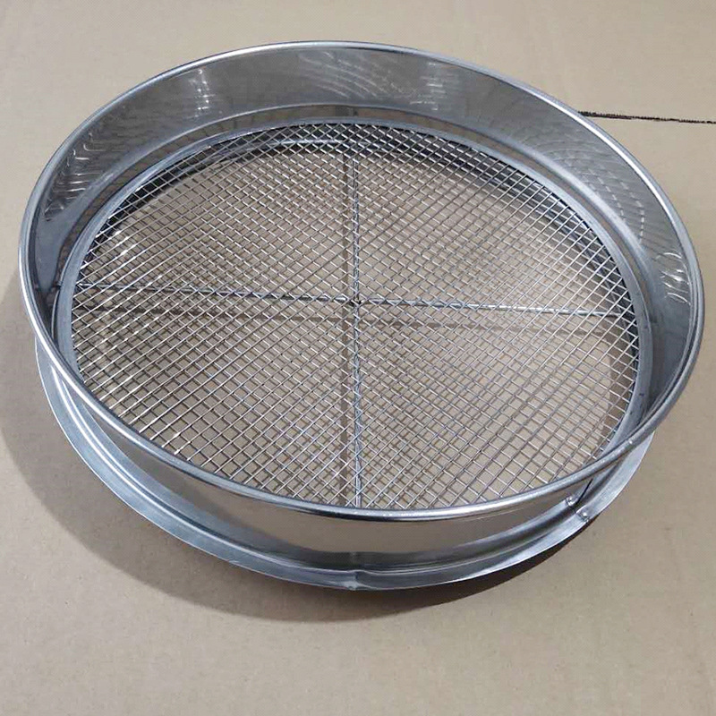 Garden Gardening Sieve 304 Stainless Steel with 6 Replaceable Sieve Mesh Panels, Detachable Soil Sieve, Diameter 30cm Soil Sieve