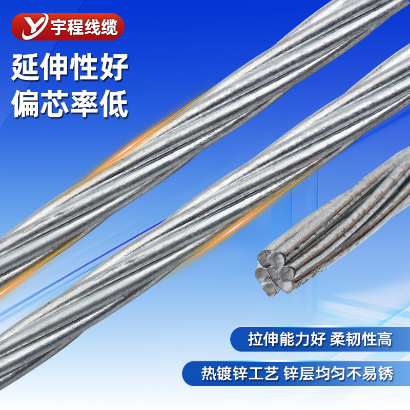 Wholesale Hot-Dip Galvanized Steel Wire Rope Stainless Steel Wire Agricultural Greenhouse Industrial Wire Rope Communication Power Pull Wire Steel Wire Rope