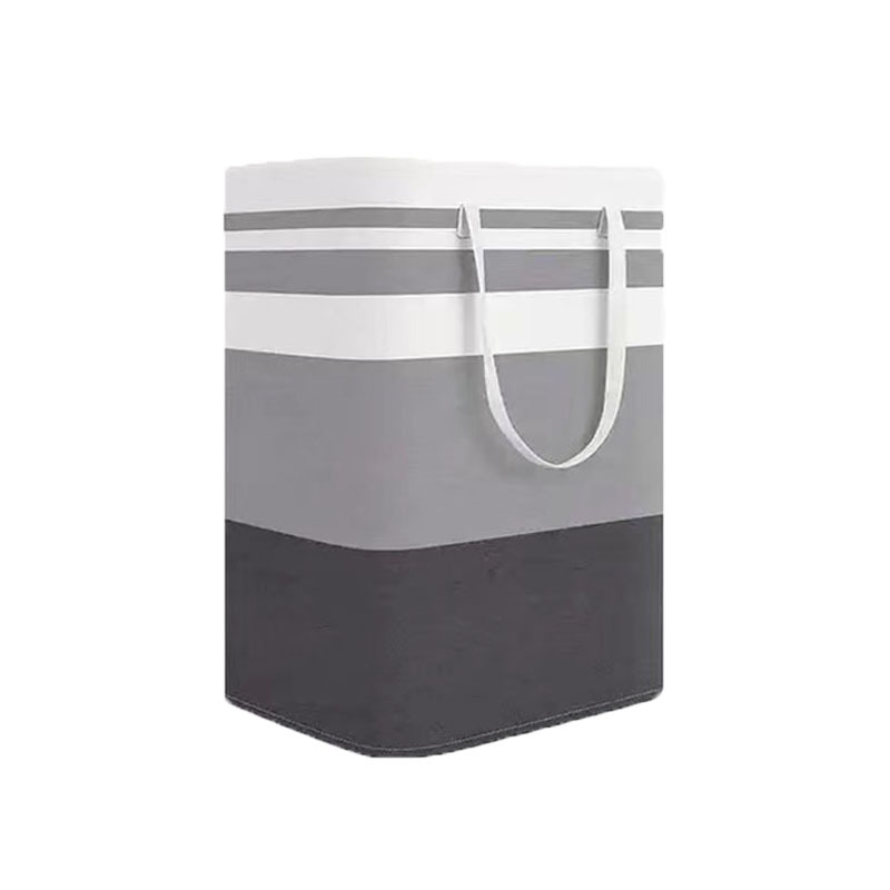 Cross-border Amazon Foldable Large Dirty Clothes Basket Striped Dirty Clothes Fabric Storage Household Large Capacity Laundry Basket